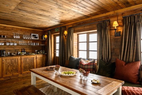 Head to our remote outpost, Lake House, for a tasty lunch in cozy wood interiors
